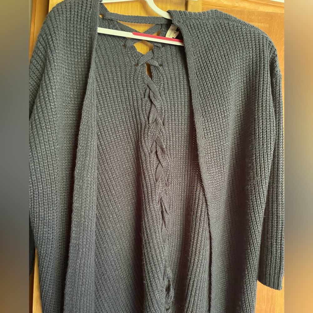 Blue cardigan